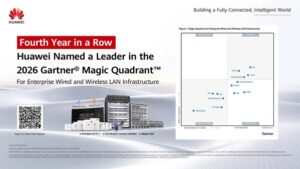 Huawei、4年連続で「2026年 Gartner® マジック・クアドラント™」のエンタープライズ向け有線・無線LANインフラストラクチャのリーダーに選出